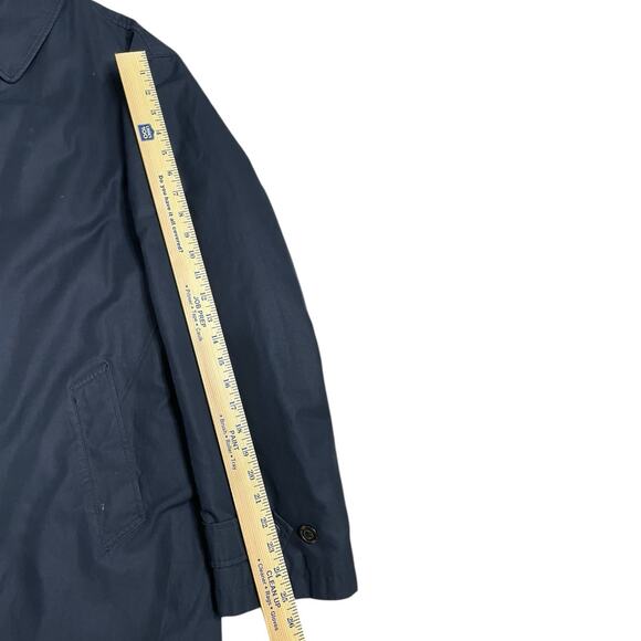 Jos A Bank Peacoat Mens L Gray Wool Blend Double Breasted Overcoat Coat Tweed - Picture 11 of 11